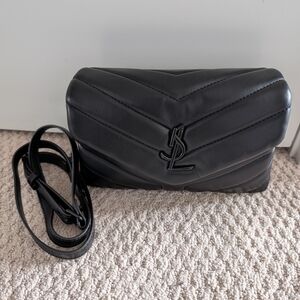 Black On Black Chevron Quilted Bag